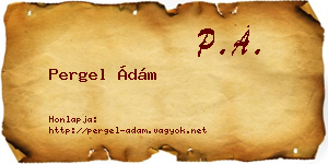 Pergel Ádám névjegykártya