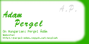 adam pergel business card